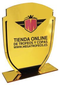 Trofeo dorado acrilico