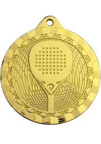 Embossed padel sports medal