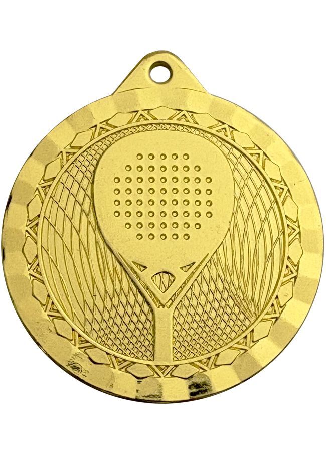 Medalla deportiva de padel en relieve