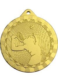 Embossed tennis sports medal