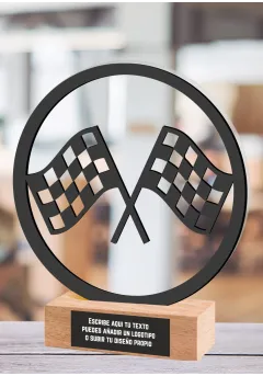 Racing trophy in methacrylate and wood Thumb