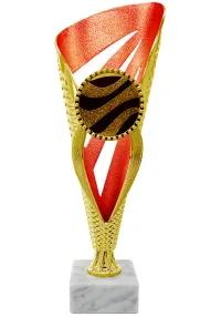 Copa trofeo bicolor dorado rojo grande