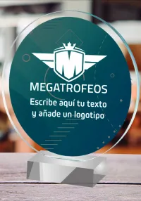 Trofeo redondo de metacrilato personalizado