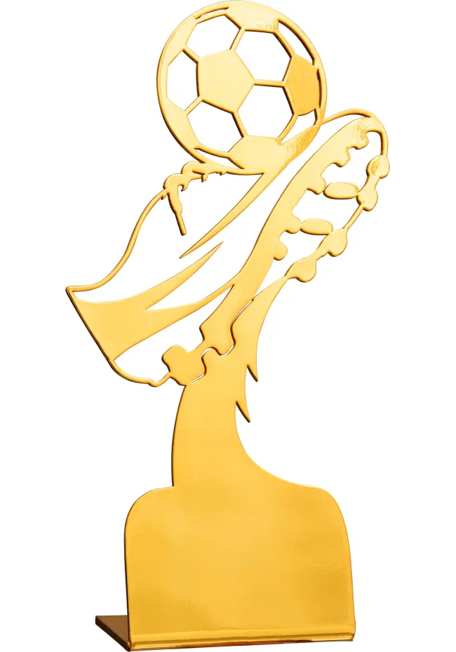Trofeo de futbol en metacrilato dorado Trofeo de futbol en metacrilato dorado