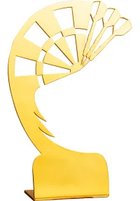Trofeo de dardos en metacrilato dorado