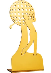 Trofeo de golf en metacrilato dorado