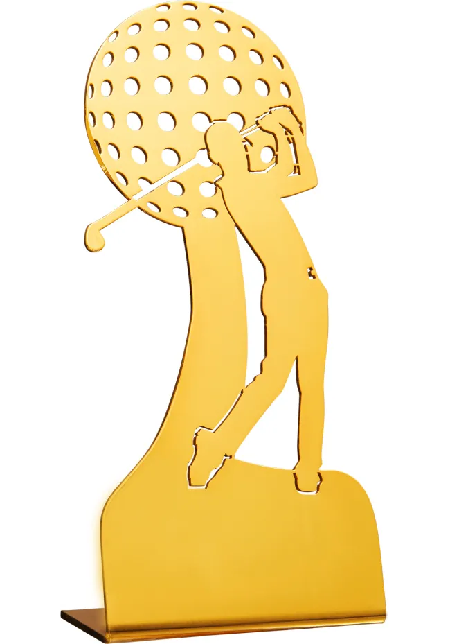 Trophée de golf en méthacrylate d'or