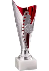 Premio con forma de copa pergamino portadisco roja Premio con forma de copa pergamino portadisco roja