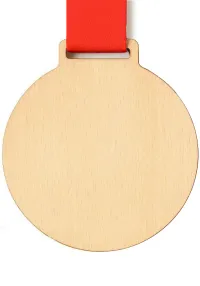 Personalized 2cm wooden ribbon medal