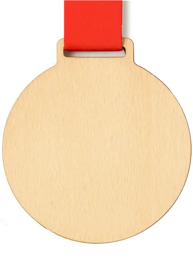 Personalized 2cm wooden ribbon medal
