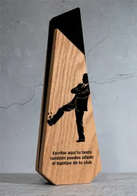 Trofeo de ftbol en madera