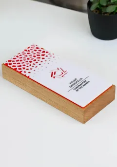 Wooden and openwork acrylic trophy Thumb