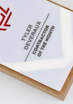 Wooden and openwork acrylic trophy Thumb