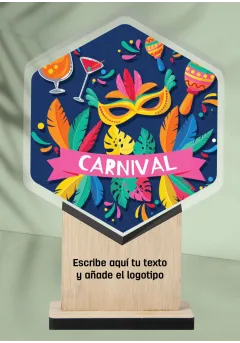 Carnival trophy in acrylic and wood Thumb