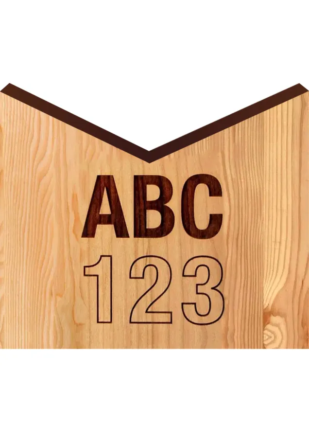 Schachtrophäe aus Acryl und Holz