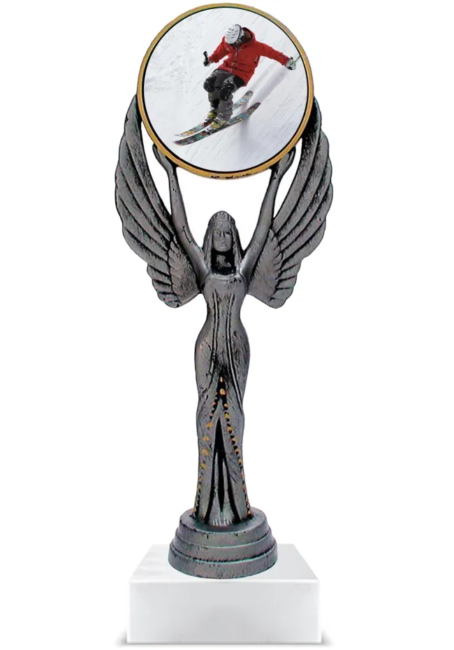 Trofeo personalizado de resina ski