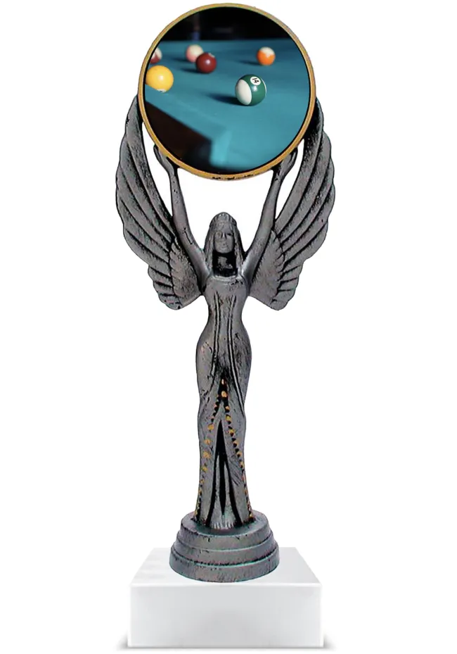 Trofeo personalizado de resina billar