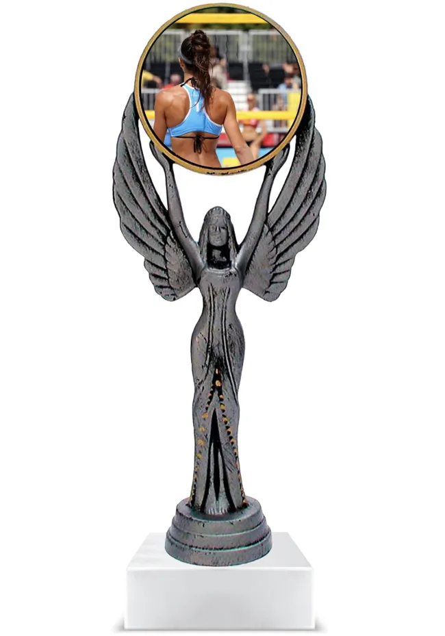 Trofeo personalizado de resina voleibol playa