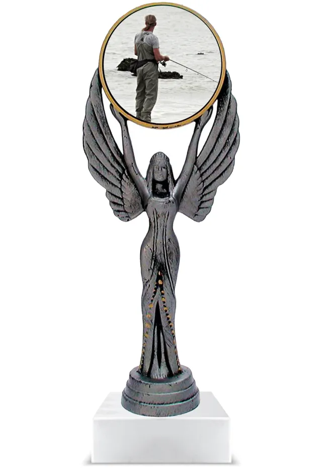 Trofeo personalizado de resina pesca