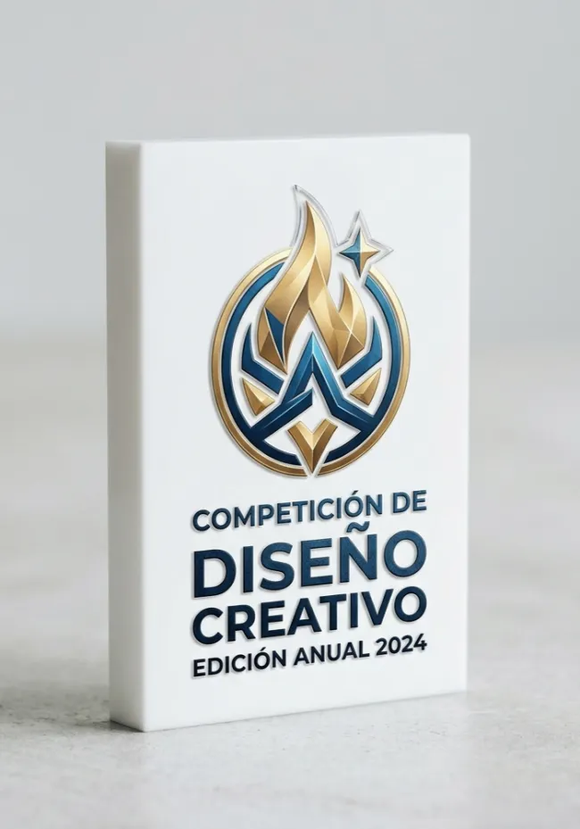 Trofeo taco de metacrilato blanco 2cm