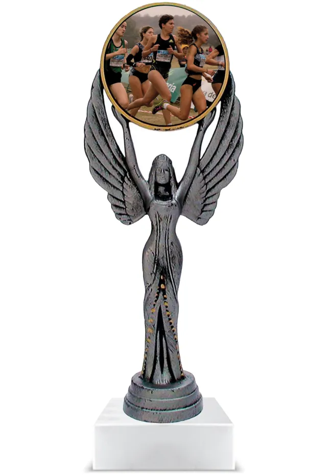 Trofeo personalizado de resina cross mujeres