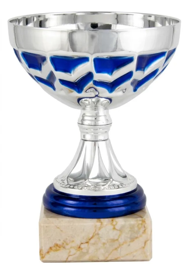 Trofeo cinta plata y azul