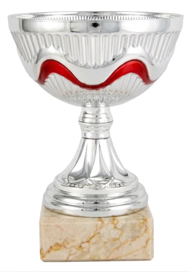Trofeo cinta plata y rojo