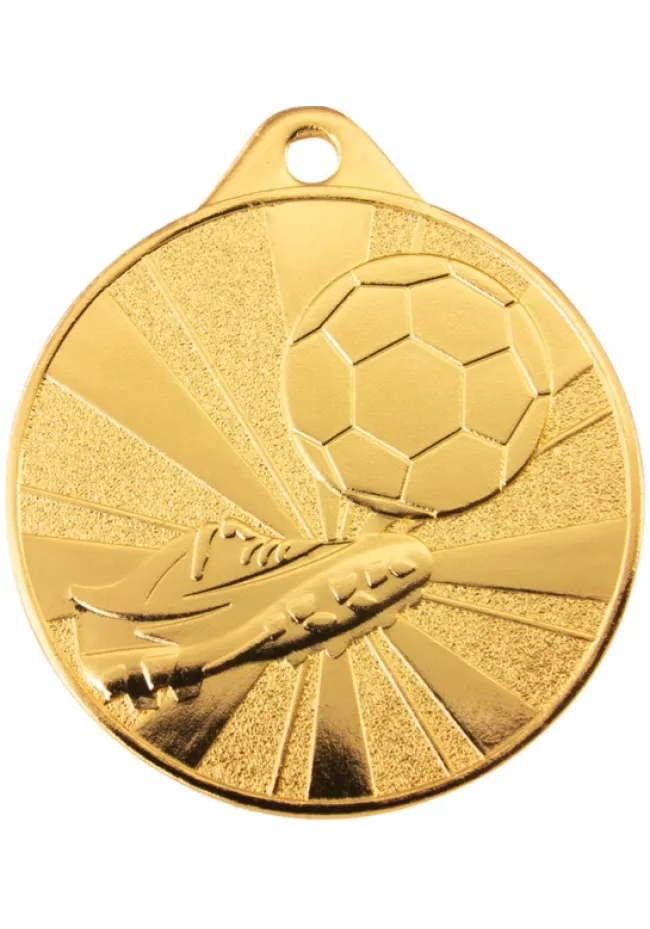Médaille de football avec chaussure en relief