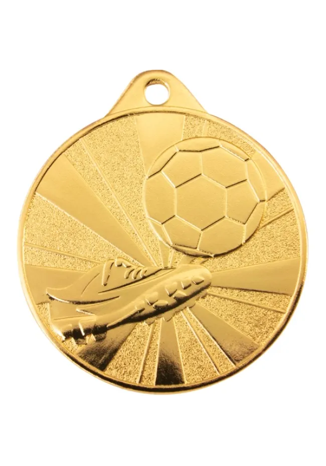 Médaille de football avec chaussure en relief