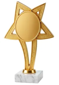 Trofeo stella d'oro con disco centrale