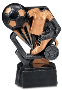 Trofeo de futbol realizado en resina