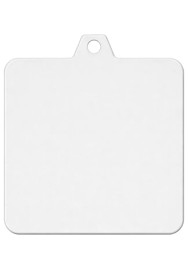 Square metal medal