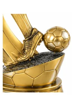 Trofeo de fútbol de resina dorado grande Thumb