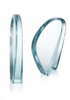 Trofeo de Cristal de Diseño Abstracto y Moderno - Placa de Premio Personalizable Thumb