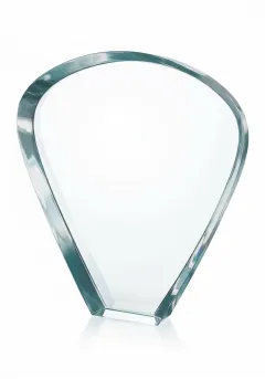 Trofeo de Cristal de Diseño Abstracto y Moderno - Placa de Premio Personalizable Thumb
