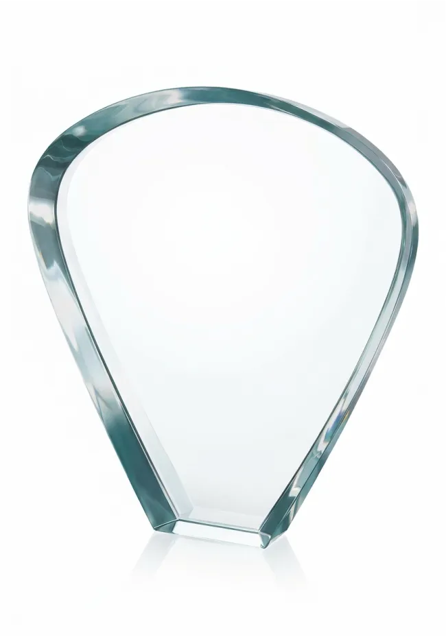 Trofeo de Cristal de Diseño Abstracto y Moderno - Placa de Premio Personalizable