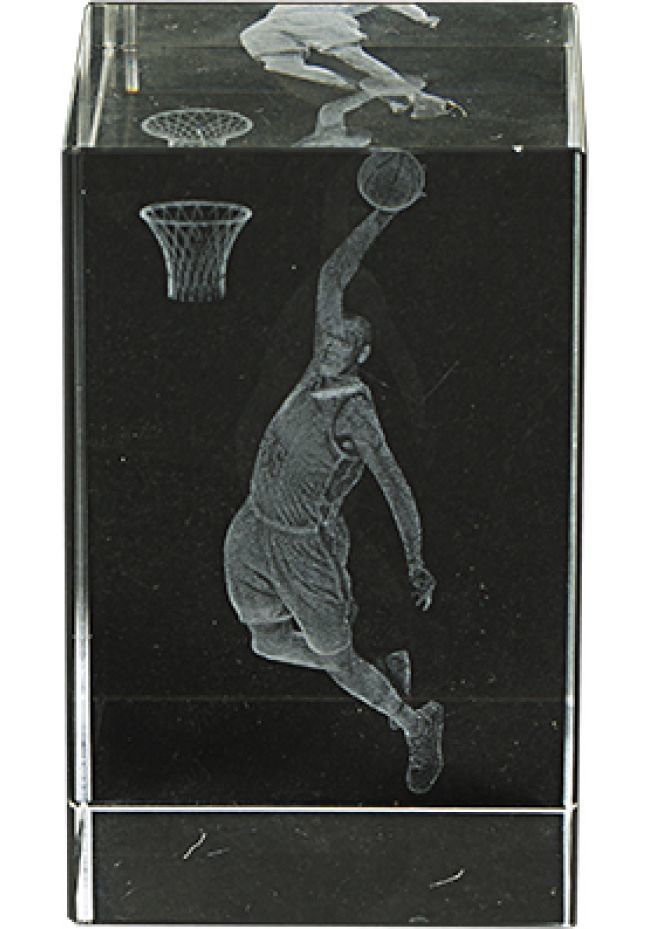Trofeo cristal 3D Basket Masculino Trofeo cristal 3D Basket Masculino