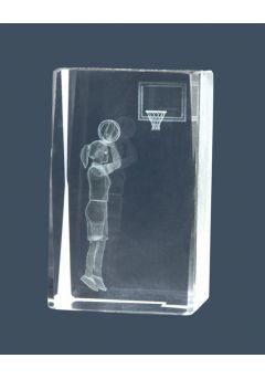Trofeo cristal 3D Basket Femenino Thumb