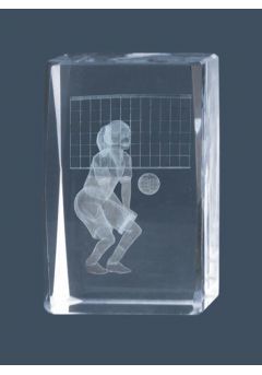 Trofeo cristal 3D Volley Femenino Thumb