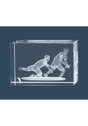 3D-Kristall-Trophäe Rugby