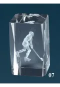 Trofeo cristal 3D Jugador Hockey Thumb