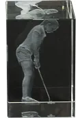 Trofeo cristal 3D Jugador Golf Femenino-1 Thumb