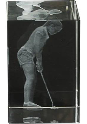 3D-Kristall-Trophäe Weiblicher Golfspieler