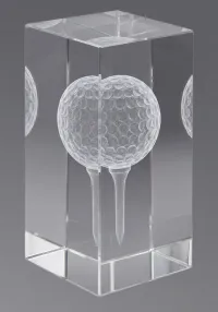 cristal 3D trophée Golf