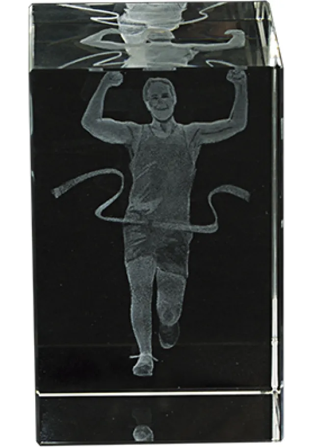 Männlich Kreuz 3D-Kristall-Trophäe