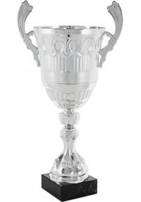 Cup in silver with cross lines