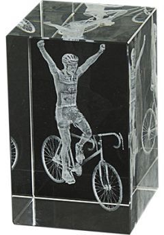 cristallo 3D trofeo in bicicletta Thumb