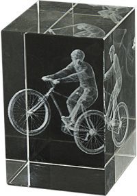 Kristalltrophäe 3D Mountain Bike