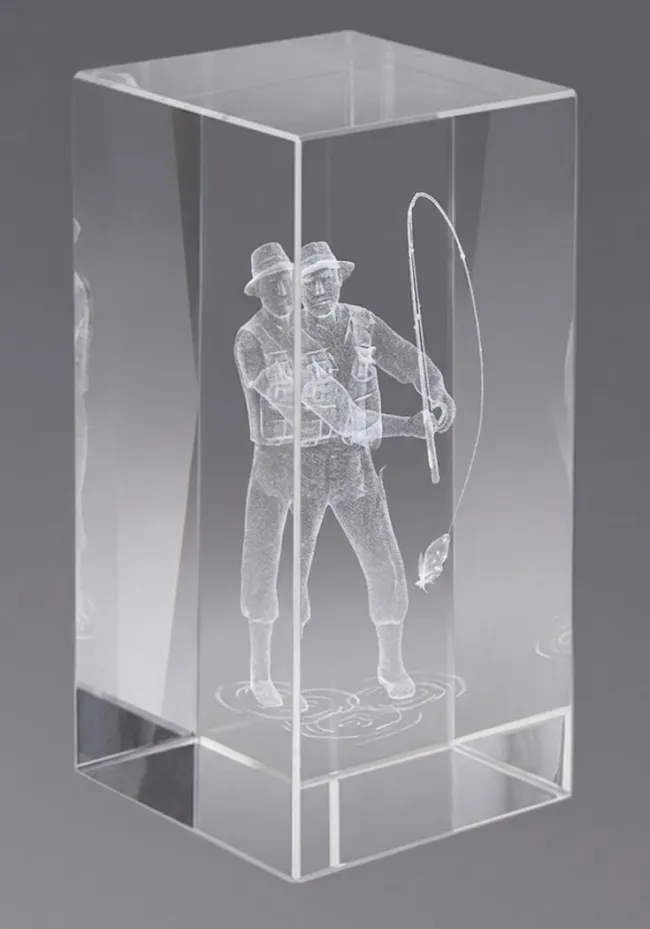 3D crystal trophy Fishing