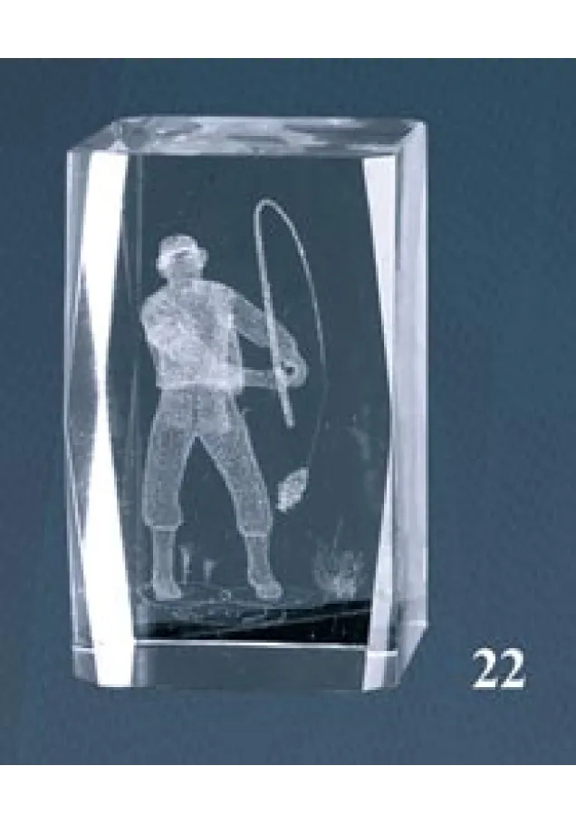 3D-Kristall-Trophäe Angeln